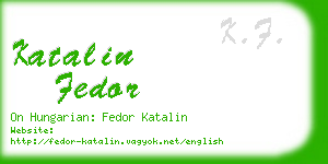 katalin fedor business card